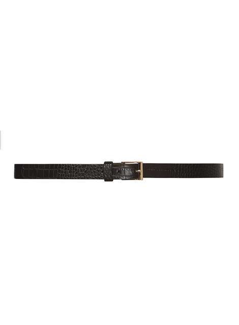 Black croc jeans belt
